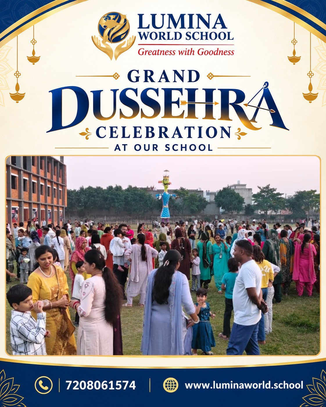 ✨ Glimpses of Our Grand Dussehra Celebration at Lumina World School, Jind! 🏹🎇 A day…