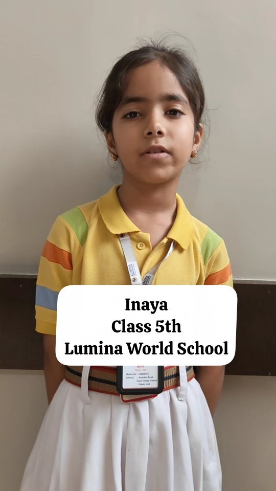 🇮🇳 Young Voices, Big Vision for India! Our young changemaker Inaya, Class 5th, shares her…