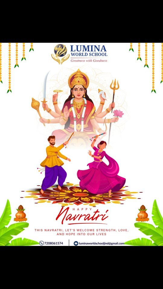 🌸 Happy Navratri from Lumina World School, Jind!🙏✨ May Maa Durga bless every family with…